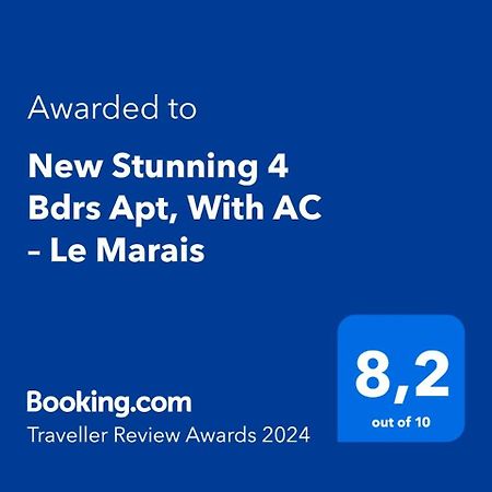 New Stunning 4 Bdrs Apt, With Ac - Le Marais Parigi Esterno foto
