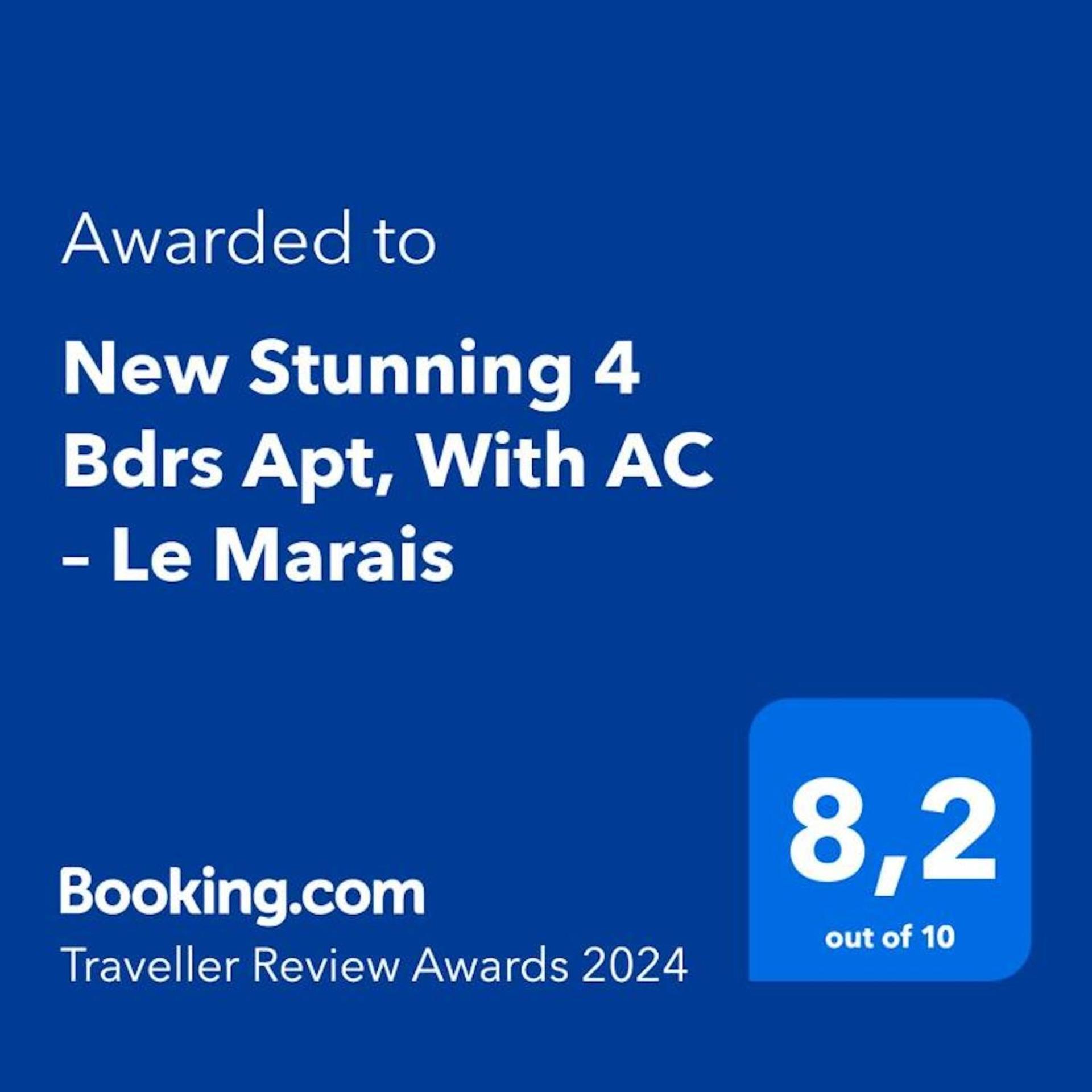 New Stunning 4 Bdrs Apt, With Ac - Le Marais Parigi Esterno foto